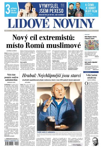 Obálka e-magazínu Lidové noviny 3.1.2015