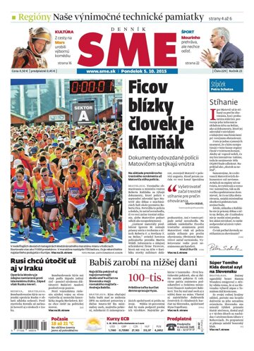 Obálka e-magazínu SME 5.10.2015