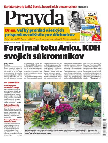 Obálka e-magazínu Pravda 31. 10. 2015