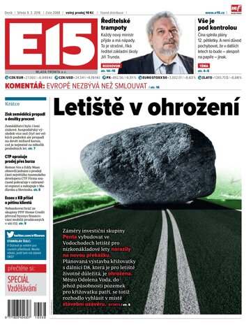 Obálka e-magazínu E15 9.3.2016