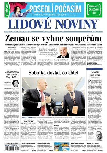 Obálka e-magazínu Lidové noviny 11.3.2017