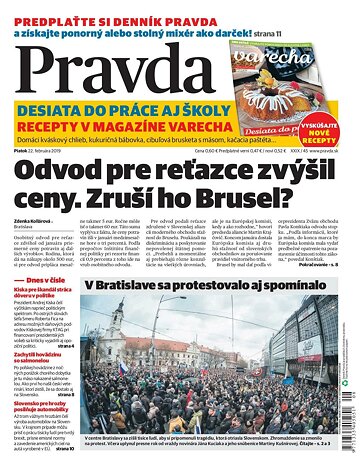 Obálka e-magazínu Pravda 22. 2. 2019