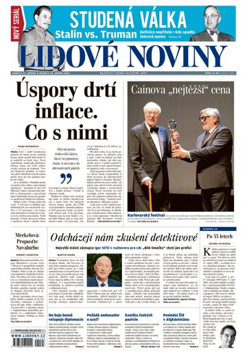 Obálka e-magazínu Lidové noviny 21.8.2021