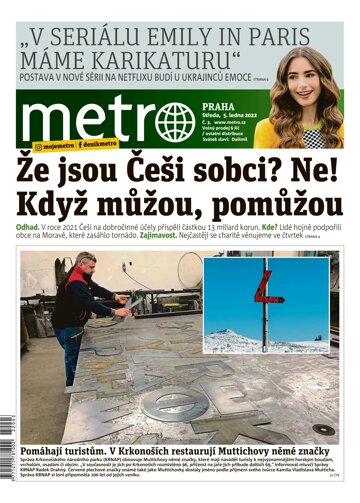 Obálka e-magazínu deník METRO 5.1.2022