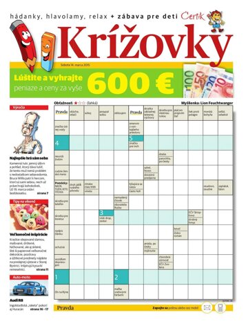 Obálka e-magazínu Krížovky 14.3.2015