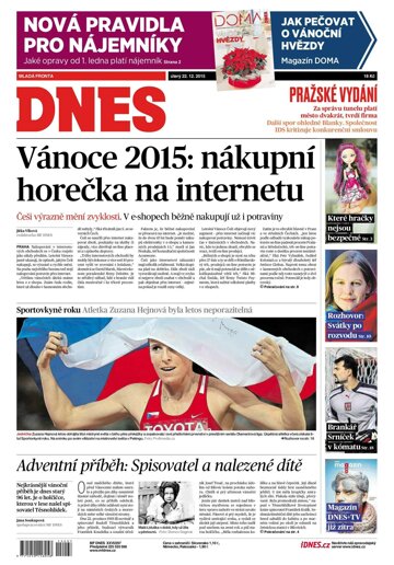 Obálka e-magazínu MF Dnes 22.12.2015