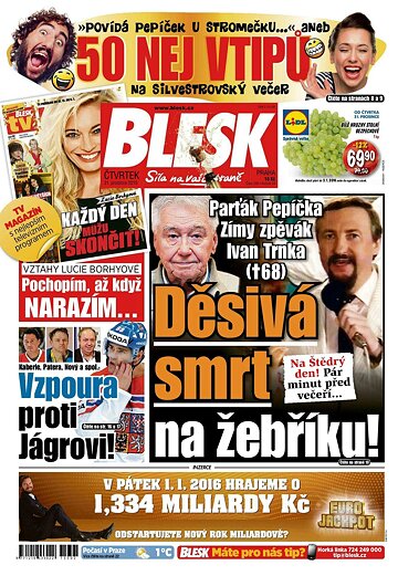 Obálka e-magazínu Blesk 31.12.2015