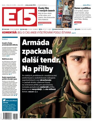 Obálka e-magazínu E15 23.9.2016