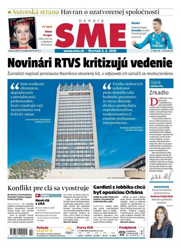 Obálka e-magazínu SME 5.4.2018