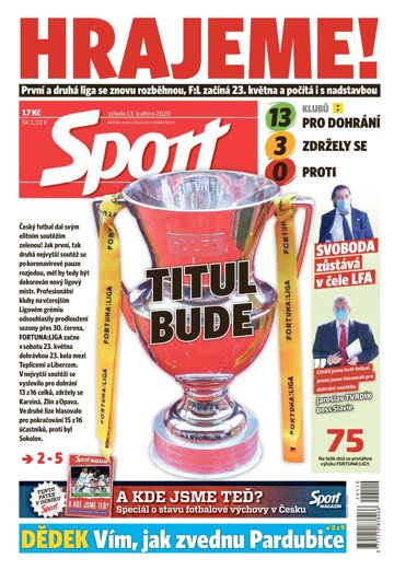 Obálka e-magazínu Sport 13.5.2020