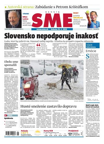 Obálka e-magazínu SME 31.1.2015