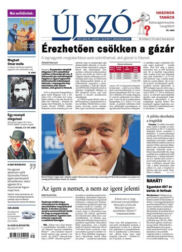 Obálka e-magazínu Új Szó 30.7.2015