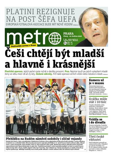 Obálka e-magazínu deník METRO 10.5.2016