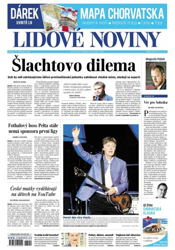 Obálka e-magazínu Lidové noviny 17.6.2016