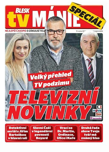 Obálka e-magazínu Blesk Tv manie 13.8.2016