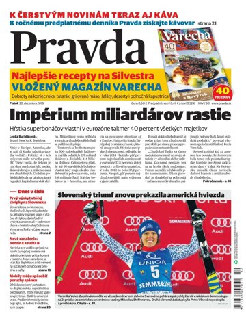 Obálka e-magazínu Pravda 30. 12. 2016