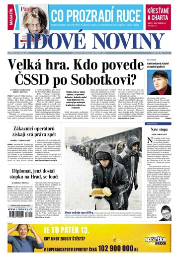 Obálka e-magazínu Lidové noviny 13.1.2017