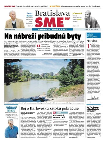 Obálka e-magazínu SME MY Bratislava 4/8/2017