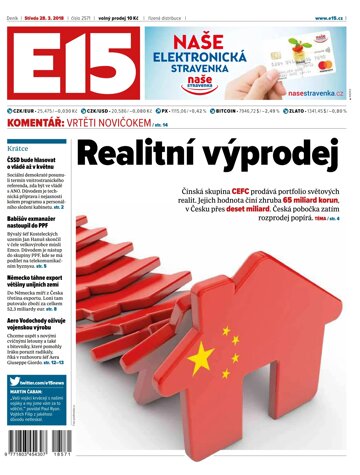 Obálka e-magazínu E15 28.3.2018