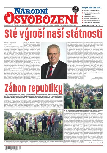 Obálka e-magazínu Národní Osvobození 21-22/2018