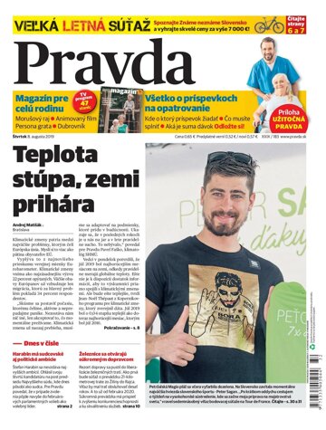 Obálka e-magazínu Pravda 8. 8. 2019