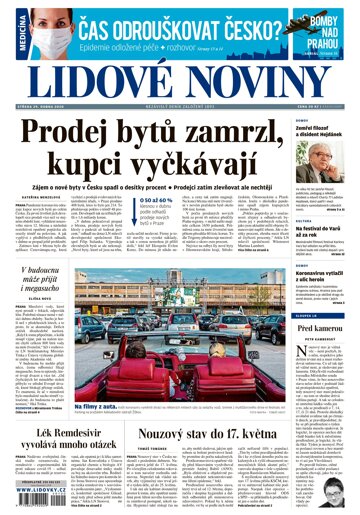 Obálka e-magazínu Lidové noviny 29.4.2020