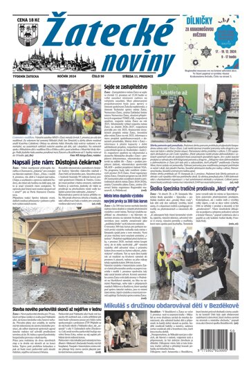 Obálka e-magazínu Žatecké noviny 50/24