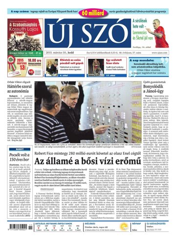 Obálka e-magazínu Új Szó 10.3.2015