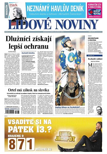 Obálka e-magazínu Lidové noviny 13.11.2015