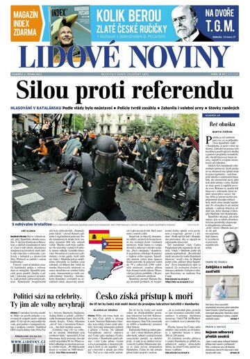 Obálka e-magazínu Lidové noviny 2.10.2017