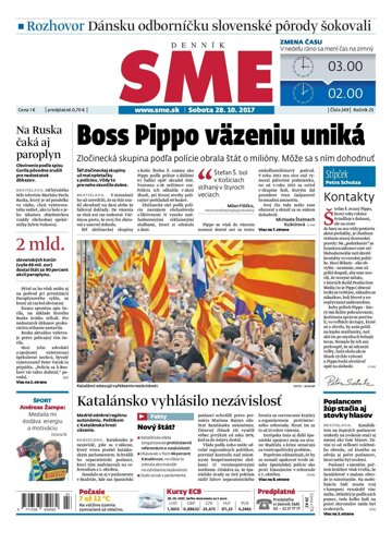 Obálka e-magazínu SME 28.10.2017