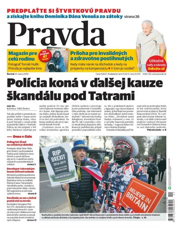 Obálka e-magazínu Pravda 14. 3. 2019