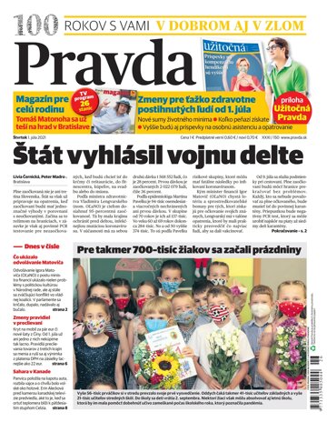 Obálka e-magazínu Pravda 1. 7. 2021