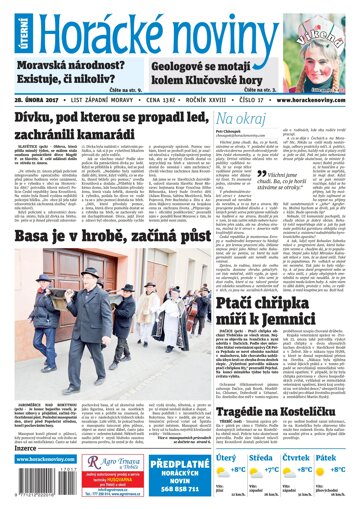 Obálka e-magazínu Horácké Noviny Úterý 28.2.2017 č. 017