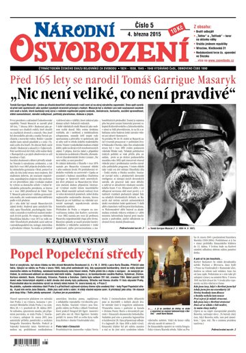 Obálka e-magazínu Národní Osvobození 5/2015