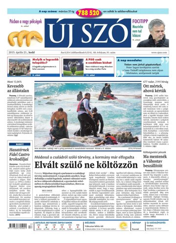 Obálka e-magazínu Új Szó 21.4.2015