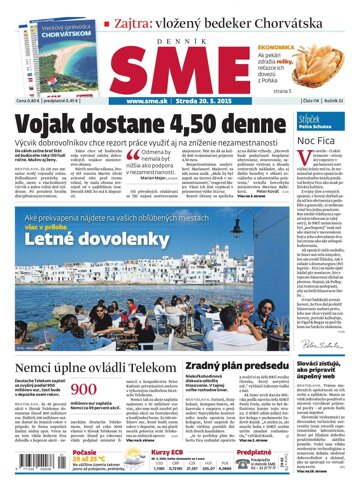 Obálka e-magazínu SME 20.5.2015