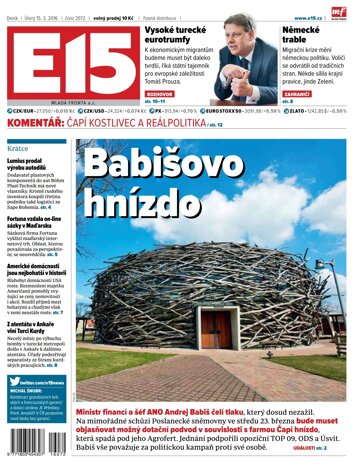 Obálka e-magazínu E15 15.3.2016