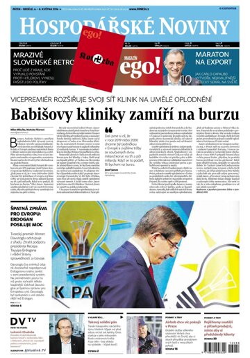 Obálka e-magazínu Hospodářské noviny 088 - 6.5.2016