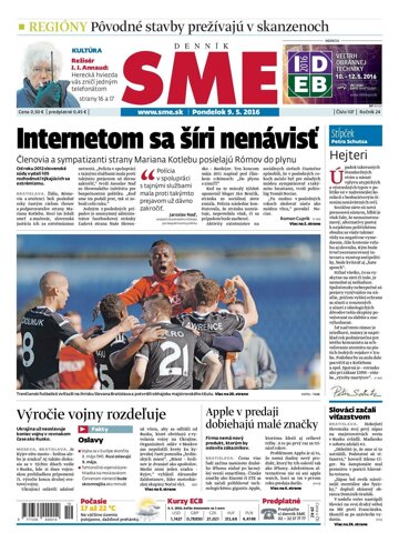 Obálka e-magazínu SME 9.5.2016