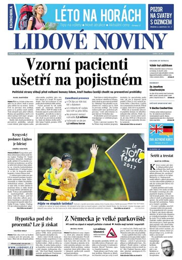 Obálka e-magazínu Lidové noviny 24.7.2017