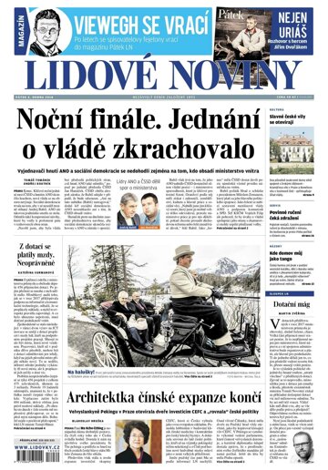 Obálka e-magazínu Lidové noviny 6.4.2018