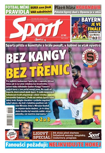 Obálka e-magazínu Sport 20.8.2020