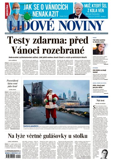 Obálka e-magazínu Lidové noviny 16.12.2020