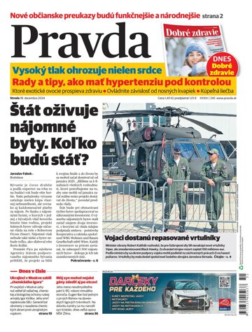 Obálka e-magazínu Pravda 18. 12. 2024