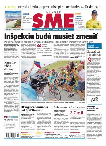 Obálka e-magazínu SME 25.7.2015