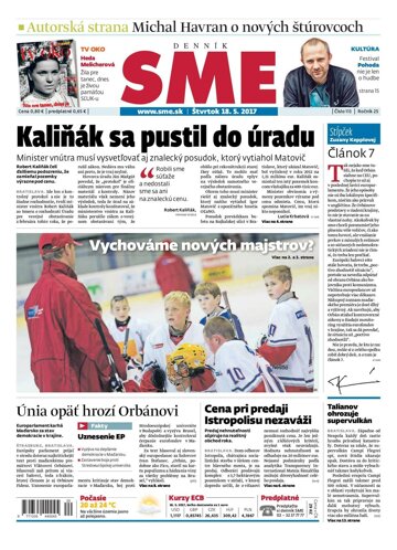 Obálka e-magazínu SME 18.5.2017