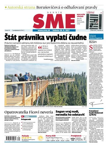 Obálka e-magazínu SME 30.9.2017