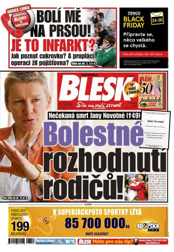 Obálka e-magazínu Blesk 22.11.2017