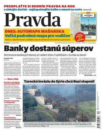 Obálka e-magazínu Pravda 22. 1. 2018